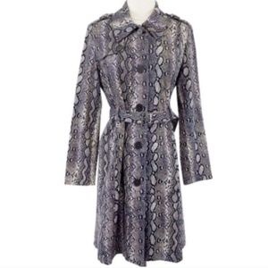 MICHAEL Michael Kors Vintage Snake-Print Belted Trench NWOT